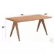 Velentina Natural 63" Rectangular Dining Table