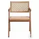 Velentina Rattan and Natural Arm Chair Set of 2