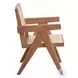 Velentina Rattan and Natural Arm Chair Set of 2