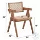 Velentina Rattan and Natural Arm Chair Set of 2