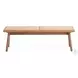 Velentina Rattan and Natural 51" Upholstered Bench