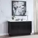 Jaramillo White and Rustic Espresso 3 Door Marble Top Server