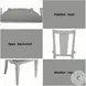 Katia Light Gray Linen and Weathered White Arm Chair Set of 2