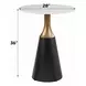 Jaramillo White and Black 28" Round Marble Top Counter Height Table