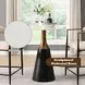Jaramillo White and Black 28" Round Marble Top Counter Height Table