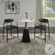 Jaramillo Black Chenille and Black Counter Height Chair Set of 2