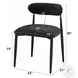 Jaramillo Black Chenille and Black Side Chair Set of 2