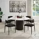 Jaramillo Black Chenille and Black Side Chair Set of 2