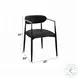 Jaramillo Black Chenille and Black Arm Chair Set of 2