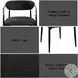 Jaramillo Black Chenille and Black Arm Chair Set of 2