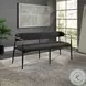 Jaramillo Black Chenille and Black 62" Upholstered Bench
