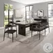 Jaramillo Black Chenille and Black 62" Upholstered Bench