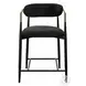 Jaramillo Black Chenille and Black Counter Height Chair Set of 2