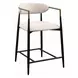 Jaramillo White and Black 28" Round Marble Top Counter Height Dining Room Set