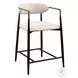 Jaramillo Beige Linen and Black Counter Height Chair Set of 2