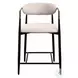Jaramillo Beige Linen and Black Counter Height Chair Set of 2