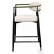 Jaramillo Beige Linen and Black Counter Height Chair Set of 2
