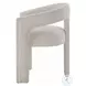 Gamarya Beige Chenille Arm Chair Set of 2