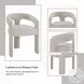 Gamarya Beige Chenille Arm Chair Set of 2