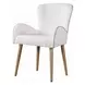 Qwin White and Weathered Oak Marble Top Dining Room Set