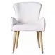 Qwin White and Weathered Oak Marble Top Dining Room Set