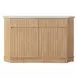 Qwin Gray and Natural 2 Door Marble Top Server