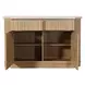 Qwin Gray and Natural 2 Door Marble Top Server