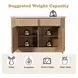 Qwin Gray and Natural 2 Door Marble Top Server