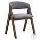 Keiki Gray Fabric and Walnut Side Chair Set of 2