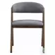 Keiki Gray Fabric and Walnut Side Chair Set of 2