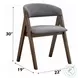 Keiki Gray Fabric and Walnut Side Chair Set of 2