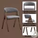 Keiki Gray Fabric and Walnut Side Chair Set of 2