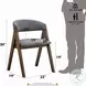 Keiki Gray Fabric and Walnut Side Chair Set of 2