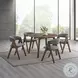 Keiki Gray Fabric and Walnut Side Chair Set of 2