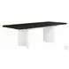 Carena White and Walnut 96" Extendable Rectangular Dining Table with Leaf