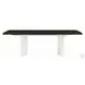 Carena White and Walnut 96" Extendable Rectangular Dining Table with Leaf
