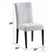 Carena Light Gray Fabric and White Walnut Side Chair Set of 2