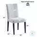 Carena Light Gray Fabric and White Walnut Side Chair Set of 2