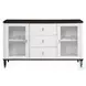 Carena White and Walnut Extendable Rectangular Dining Room Set