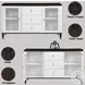 Carena White and Walnut Server