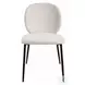 Klaus White Boucle and Black Side Chair Set of 2