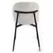 Klaus White Boucle and Black Side Chair Set of 2
