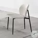 Klaus White Boucle and Black Side Chair Set of 2
