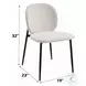 Klaus White Boucle and Black Side Chair Set of 2