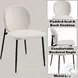 Klaus White Boucle and Black Side Chair Set of 2