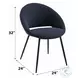 Klaus Black Boucle and Black Side Chair Set of 2