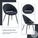 Klaus Black Boucle and Black Side Chair Set of 2