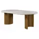 Darcy White and Dark Walnut Marble Top Dining Room Set