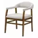 Darcy White and Dark Walnut Marble Top Dining Room Set