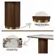 Willene White and Dark Oak 71" Rectangular Ceramic Top Dining Table